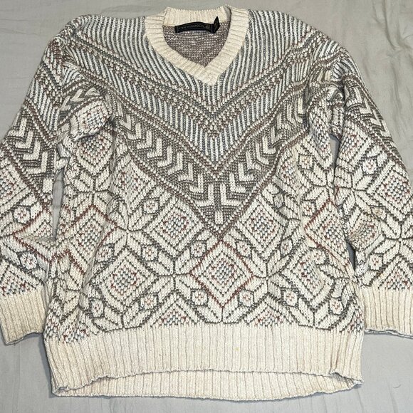 Crossings Men's Sweater White Size XL Vintage‎ 90's Preppy Yacht Party - Picture 1 of 5